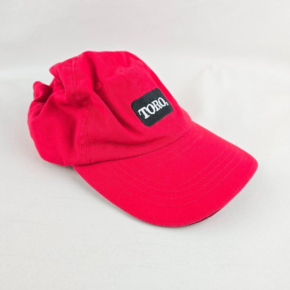 Toro Company Lawn Mowers Hat Mens Red Strap Back Adjustable Dad Cap Legend Brand